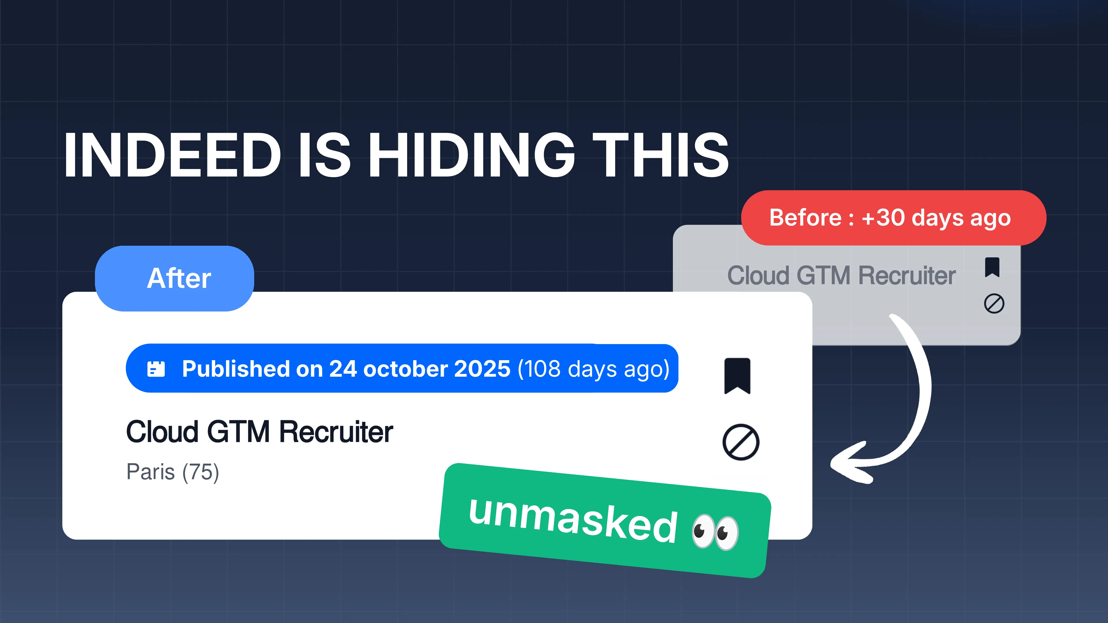 Indeed Date Reveal en démonstration